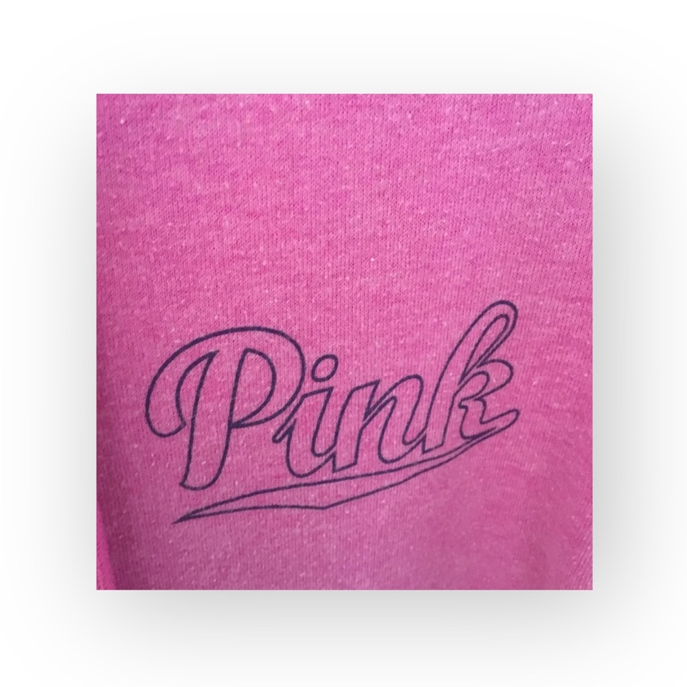 new VS Pink Victoria’s Secret ❤︎ Logo Zip Hoodie Sweatshirt ❤︎ Heather Pink ❤︎ M - Picture 4 of 10